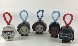 Star Wars McDonalds Toys 5pc Lot Leia Finn Stormtrooper Clip Ons Zipper Pulls - $13.42