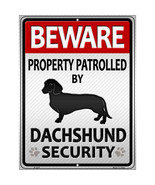 Beware Property Patrolled by Dachshund Security Parking Sign 9 X 12 - €21,87 EUR