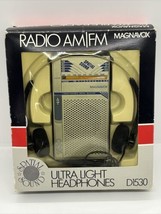 Vintage Spatial Sound MAGNAVOX Portable RADIO w/Box Ultra Light Headphon... - £34.71 GBP