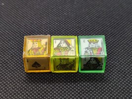 (3) 1960s Gumball Machine Plastic Poker Dice 1/2&quot; - $19.79