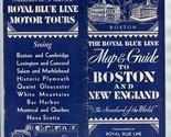 The Royal Blue Line Map &amp; Guide to Boston and New England 1932 - $27.72