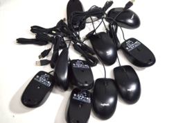 LOT OF 10 Logitech B100 Optical USB Mouse, 3 Button, Plug and Play - $26.14