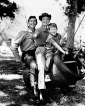 Andy Griffith Show Andy Don Knotts Ron Howard swing on tire 8x10 inch photo - £7.61 GBP