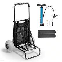 VEVOR Beach Dolly 20.1"x14.6" Deck 9" Balloon Wheels 165LBS Adjustable H... - $79.90