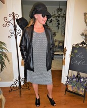 Michael Michelle Leather Jacket Large Button Up Woman&#39;s Fashion Belt Inc... - $39.99