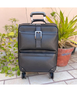 Genuine Leather Trolley Bag Airport Cabin Bag Leather Weekender Leather ... - £220.45 GBP