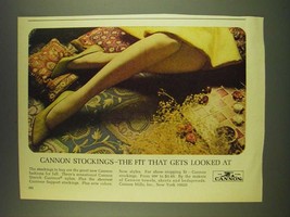 1966 Cannon Stockings Ad - The fit that gets looked at - $18.49