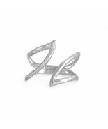 Sterling Silver Openwork Hammered Wire Bypass Ring - $75.48 CAD