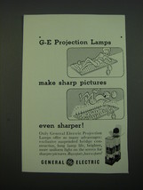1956 General Electric Projection Lamps Ad - make sharp pictures - £14.56 GBP