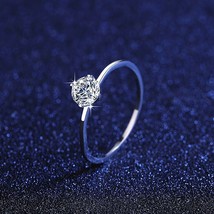 Diamond Rings For Women Moissanite Original 925 Sterling Silver Ring Engagement  - £17.60 GBP