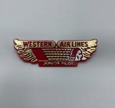 Vintage Western Airlines Junior Pilot Wings Pin Advertising Button - £7.32 GBP