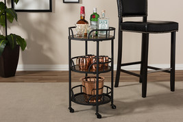 Bryson Style Metal and Wood Mobile Serving Cart - $383.00