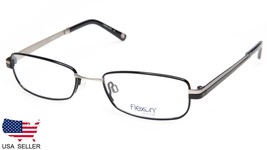 New Flexon Forte Black Silver Eyeglasses Glasses Frame 51-18-135 B27mm - £62.51 GBP