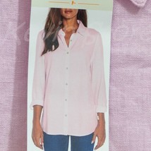 Orvis Women&#39;s Long Sleeve Linen Blend Top Size: XXL, Color: Pink - £23.59 GBP