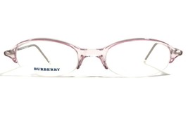 Vintage Burberry B8322 S8Z Eyeglasses Frames Clear Pink Oval Half Rim 49-19-135 - $130.69