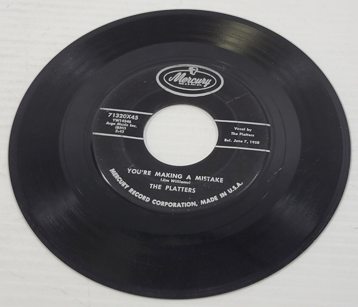 R) The Platters - My Old Flame - You&#39;re Making a Mistake - 45 RPM - Viny... - $5.93