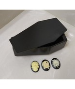 Black Coffin Trinket Storage Box with Choice of Skull Embellishments - £20.03 GBP