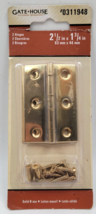 Gatehouse 2 Pk. Hinges  2 1/2” x 1 3/4” Door Cabinet Gate Brass Finish 0... - $9.00