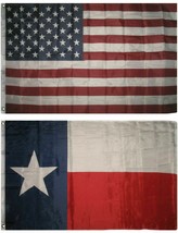 3&#39; X 5&#39; 3x5 Usa Flag American Flag Texas State Flag Wholesale Lot Usa Seller Set - £21.95 GBP