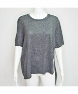 Wilfred Aritzia Asymmetrical Hem Side Slit Raw Edge Top Knit T Shirt Small - $29.45 CAD