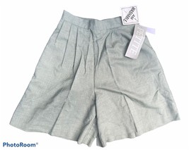 VTG Womens Joanna Mom Shorts 80s High Elastic Waist Sage Green Petite Me... - $16.58