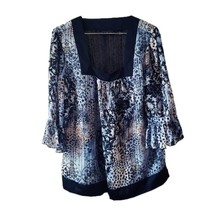 Separates by New York City Design Paisley Peasant Style Square Neck Blouse - £11.32 GBP