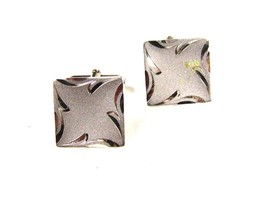 Vintage Sterling Silver Mid Century Modern Cufflinks By ANSON 122315 - £27.62 GBP