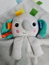 Bright Starts Taggies Cuddle n Tags Blankie Elephant Security Blanket Lo... - £10.23 GBP