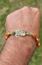 Rudraksh Mala Natural beads Evil Eye Protection Lucky Lord Mahadev Bracelet CC24 - £11.66 GBP