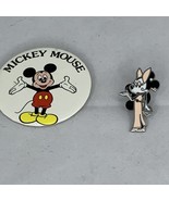 Disney Pin MINNIE Paris Fashion Glamour #90814 And Vtg Mickey Button - €12,80 EUR