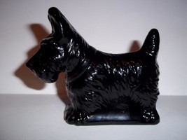 Mosser Glass Jet Black Scottie Dog Westie Terrier Figurine Made In Usa! - £15.55 GBP