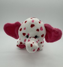 Ganz Plush Webkinz Eluvant Elephant White Pink Red Hearts Valentines 8” NO CODE - £13.23 GBP