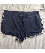 Womens Athletic Works Sweat Shorts XXL (20) Cotton Soft Blue Elastic Wai... - $145.22 MXN