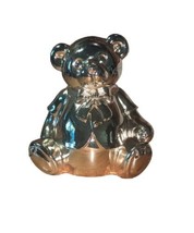 VINTAGE LUNT Silversmiths Silver Plated Teddy BEAR Baby Coin Banks  5” - $14.25