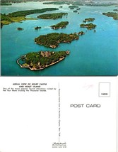 New York(NY) Thousand Islands Boldt Castle &amp; Heart Island Aerial View Postcard - £7.43 GBP