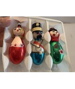 Vintage Christmas Ornament Blown Glass Soldier&#39;s Set of 3pc - $1,556.61 MXN