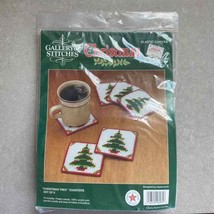 Bucilla Gallery of Stitches Christmas Tree Coasters - £15.19 GBP