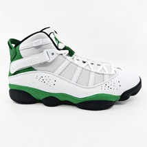 Jordan 6 Rings White Lucky Green Black Men Athletic Sneaker 322992 131 - $89.95