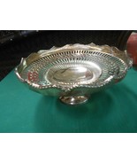 &quot;From India with Love&quot; Silverplate CENTERPIECE FRUIT BOWL on Pedestal - £22.98 GBP