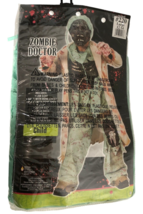 Halloween Zombie Doctor Lab Coat Mask Scrubs Boys Girls Large 12-14 Costume - £20.10 GBP