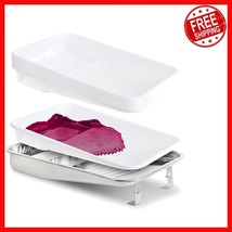 9&quot; Paint Tray and Liner Set - Reusable Metal Tray &amp; 10 Disposable Liners - $42.67
