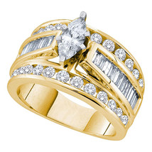 14kt Yellow Gold Marquise Diamond Solitaire Bridal Wedding Engagement Ring 3.00 - £4,795.33 GBP