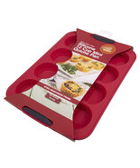 Daily Bake Silicone 12-Cup Mini Quiche Pan - Red - £35.83 GBP