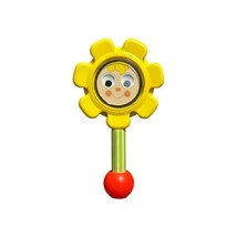Vintage Fisher Price 1973 Yellow Flower Baby Rattle W/ Mirror Face Googl... - $9.99