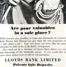 1953 Lloyd&#39;s Bank Limited Valuables Advertisement Money Sphere UK Import... - $19.99
