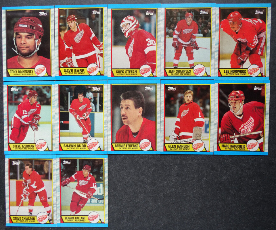 Primary image for 1989-90 Topps Detroit Red Wings Team Set of 12 Hockey Cards