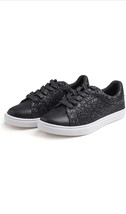 FEVERSOLE Women&#39;s Fashion Lace Up Dress Sneakers Sparkly Party Shiny Sho... - $463.68 MXN