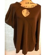 Women’s One Step Up Plus Brown Peep Hole Brown Pullover Shirt  SKU 046-03 - $6.88