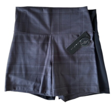 2Pack Yogalicious Lux Women&#39;s High Rise 5&quot; Shorts Size XL Plaid Gray &amp; B... - £21.01 GBP