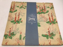 Kaycrest Gift Wrap Christmas Candle Stripe 3 Sheets Pack 20x30 Vintage 1... - $24.00